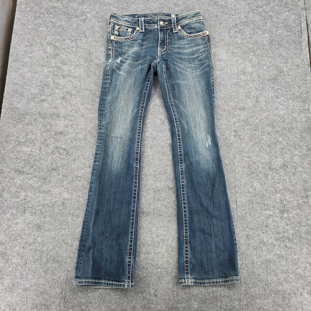 Miss Me Bootcut Jeans Womens 29 Medium Wash JE5180B3X Embellished Low Rise